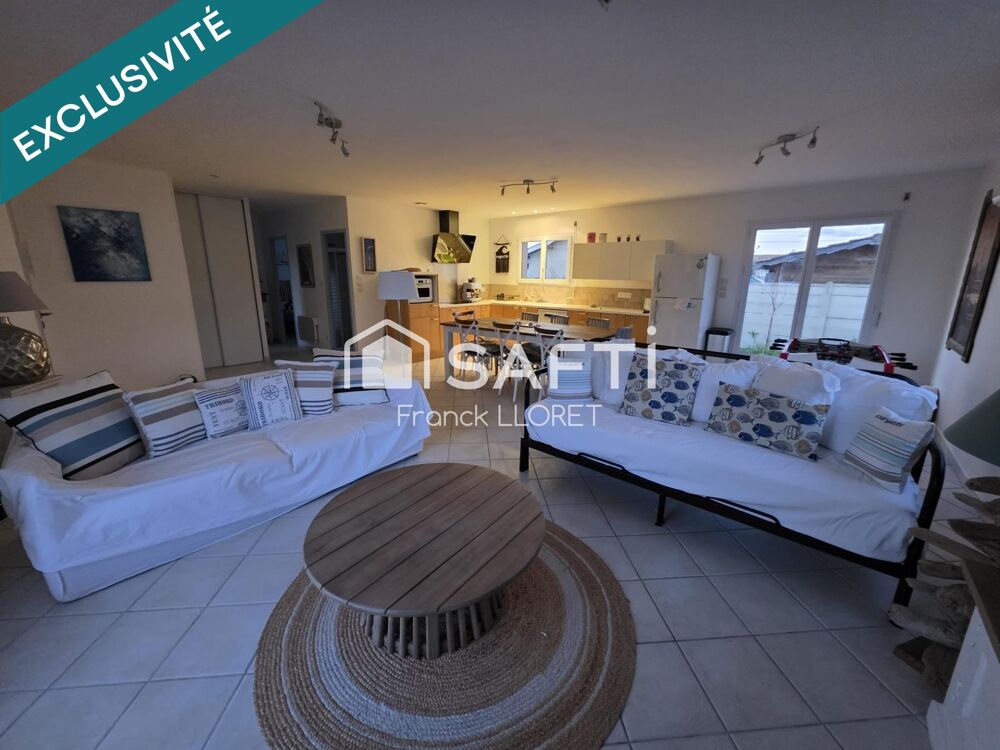 Maison 80m², 2 chs, gd garage, terrain 500m²