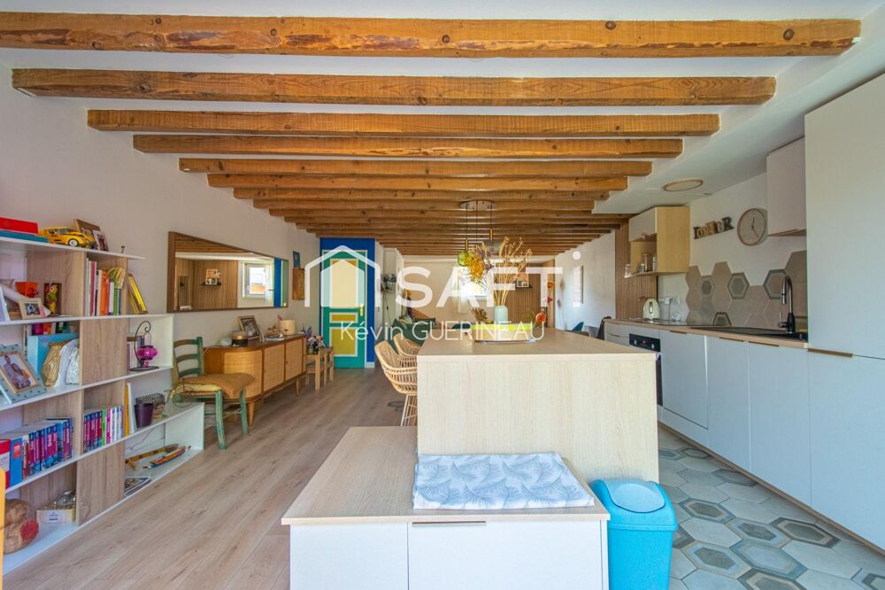 Echoppe rénovée, 3 chambres, 1 bureau et jardin