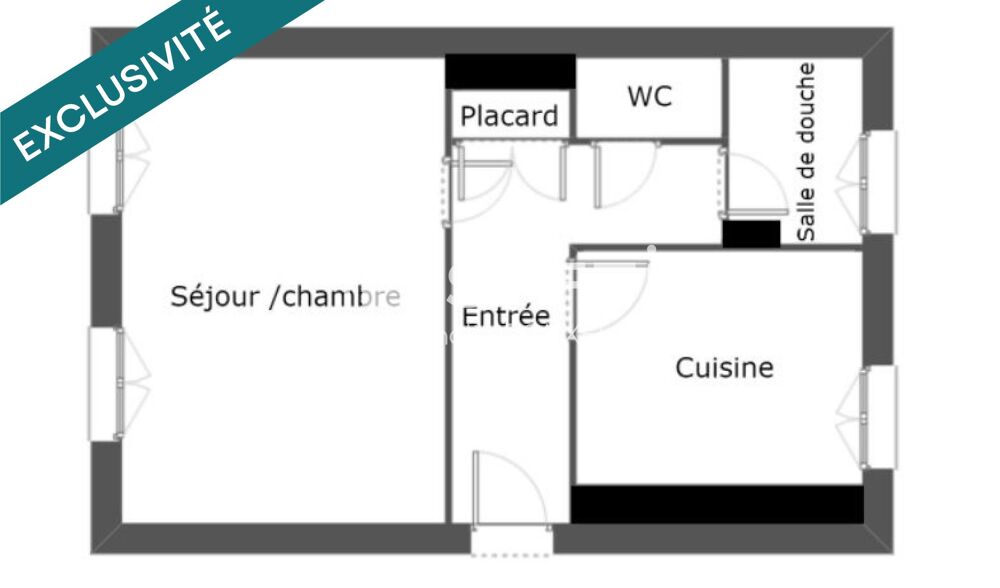 Grand T1 bis 38 m2 avec grenier et stationnement