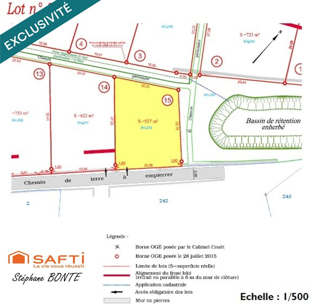 Vente Terrain Terrain de 527 m² viabilisée (lot 15) – Le Puy Le puy-en-velay