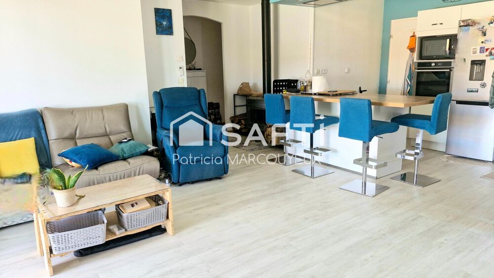 Vente Maison 98m² en plain pied économe, 3 chambres, 1 bureau, Salles-sur-l'hers