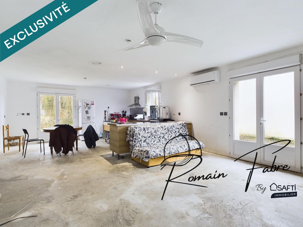 Maison de plain-pied avec 4 chambres "travaux intérieur à terminer" et belle parcelle au calme