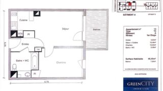  Appartement � vendre 2 pi�ces 40 m�