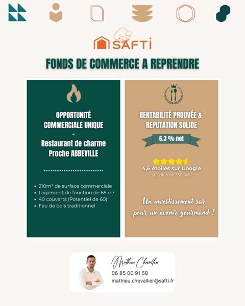 Chemin&eacute;e, charme et rentabilit&eacute; garantis ! 155000 80100 Abbeville