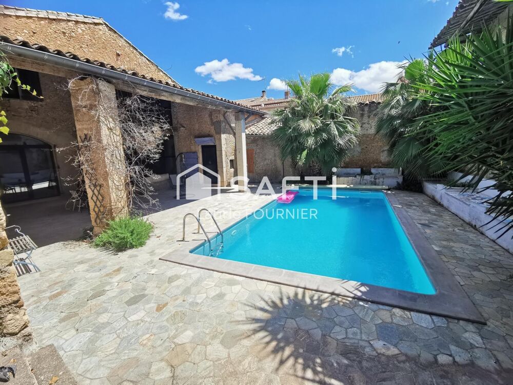 Maison de maître vigneron avec grande terrasse, piscine et garage 190 m²