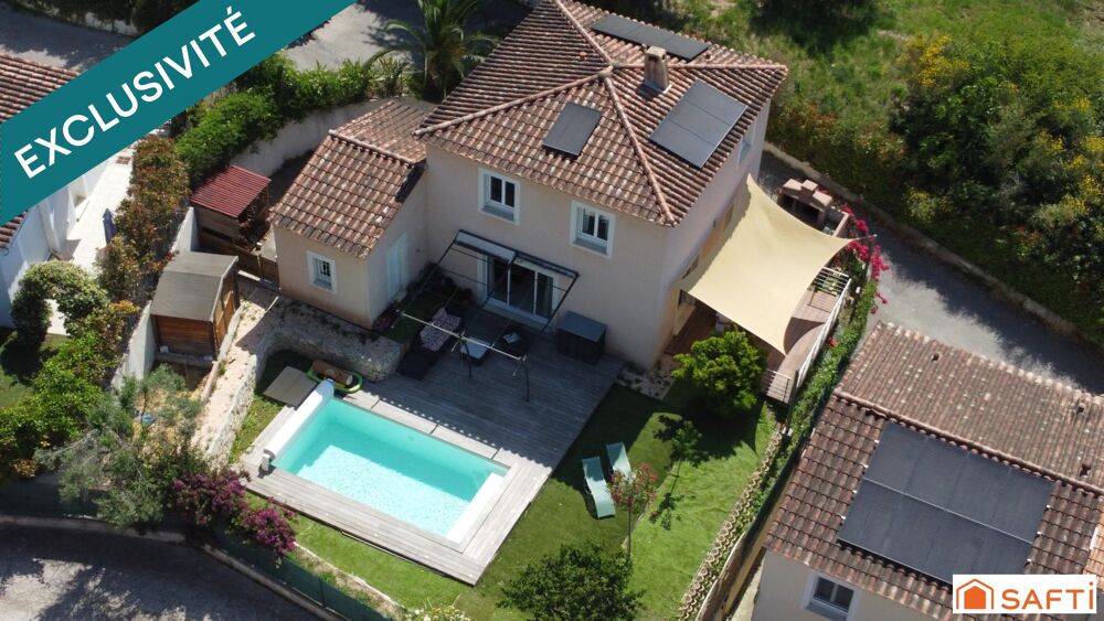 La Roquette S/Siagne : villa avec piscine + garage.