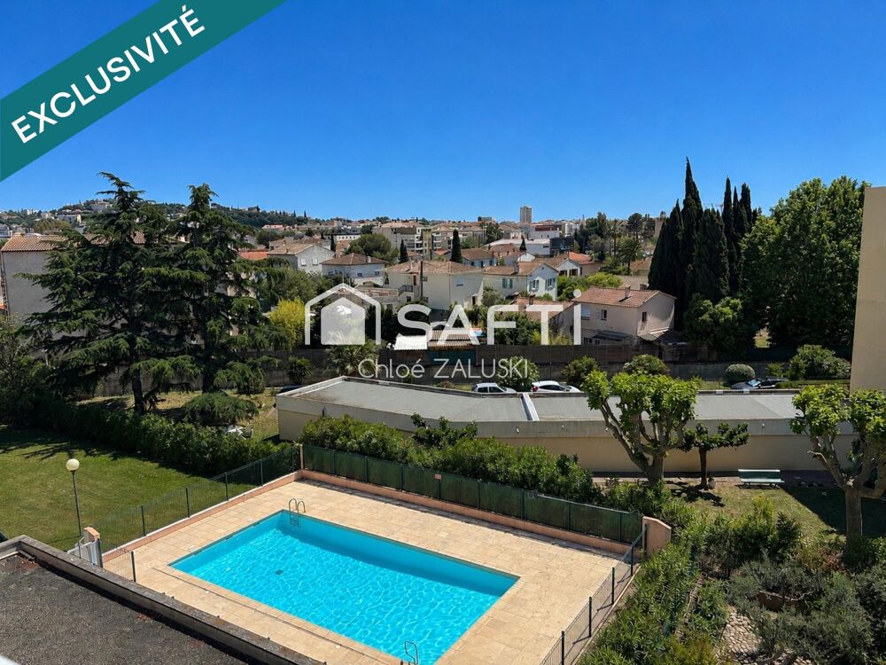 Appartement T3 dernier étage, piscine, terrasse, vue magnifique