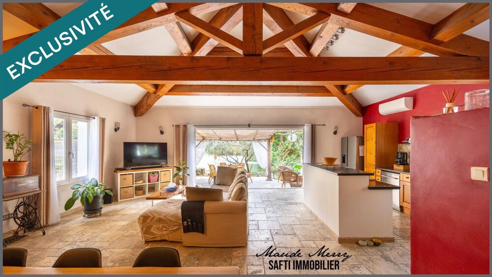 Vente Maison Villa plain-pied 125 m2 - superbe pièce de vie avec très grande baie à galandage - 4 chambres - très belle terrasse - piscine ho Sainte-anastasie-sur-issole