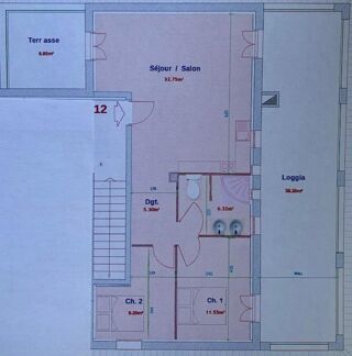  Appartement  vendre 3 pices 65 m