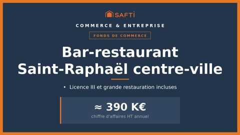 Bar-restaurant Saint-Rapha&euml;l, EBE retrait&eacute; 110 K€ 320000 83600 Frejus