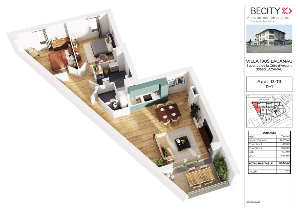 APPARTEMENT NEUF CENTRE LACANAU VILLE