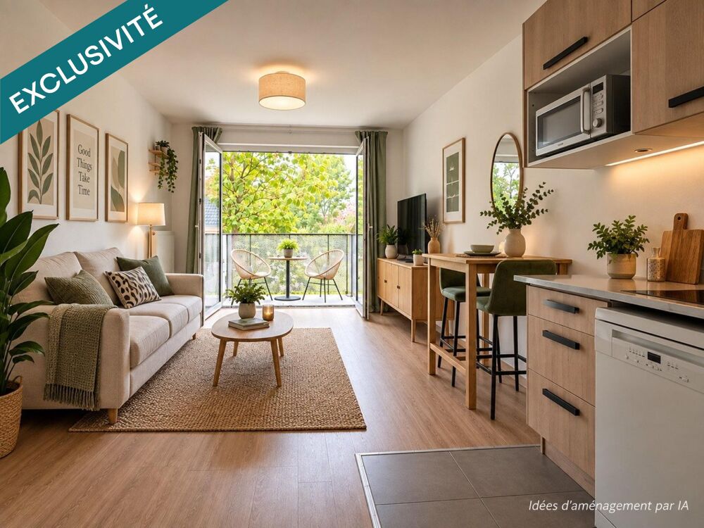 EURASANTÉ  T2 RÉCENT AVEC BALCON, VUE DÉGAGÉE ET PARKING