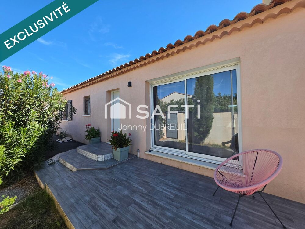 Vente Maison PIGNANS - MAISON DE PLAIN-PIED T4 DE 94M2, PIÈCE DE VIE DE 42M2, PISCINE, GARAGE, TERRASSE CARRELÉE, MAGNIFIQUE TERRAIN PLAT DE Pignans