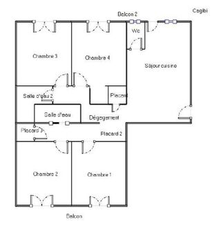  Appartement  vendre 7 pices 80 m