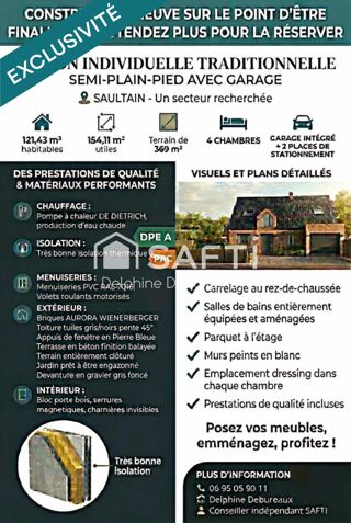  Maison à vendre 6 pièces 121 m²