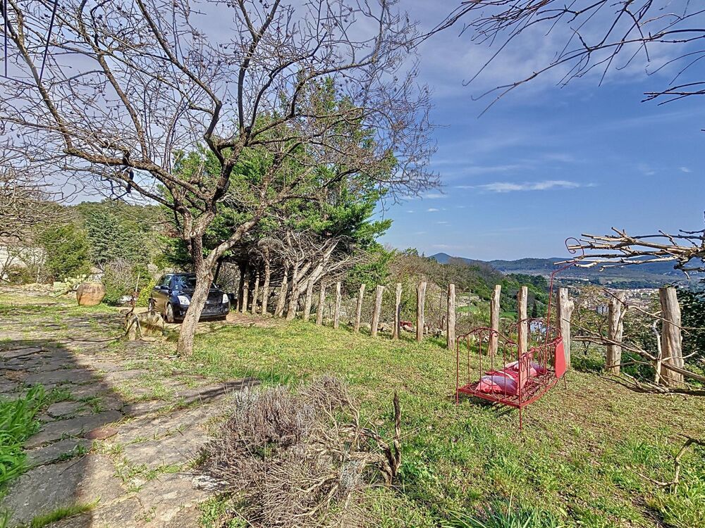 Vente Maison Mas T3 avec vue imprenable et terrain de caractère sur les hauteurs de Bédarieux – Environnement rare Bedarieux