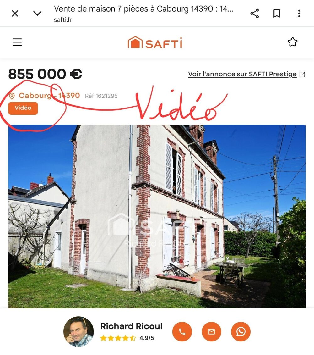Cabourg coeur éventail - Pkg - jardin - 5 chambres - Fenêtres double vitrage