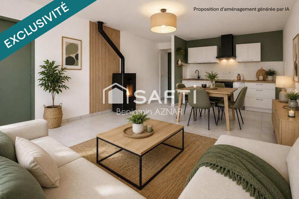 Maison de village T4 avec jardin et chambre au RDC