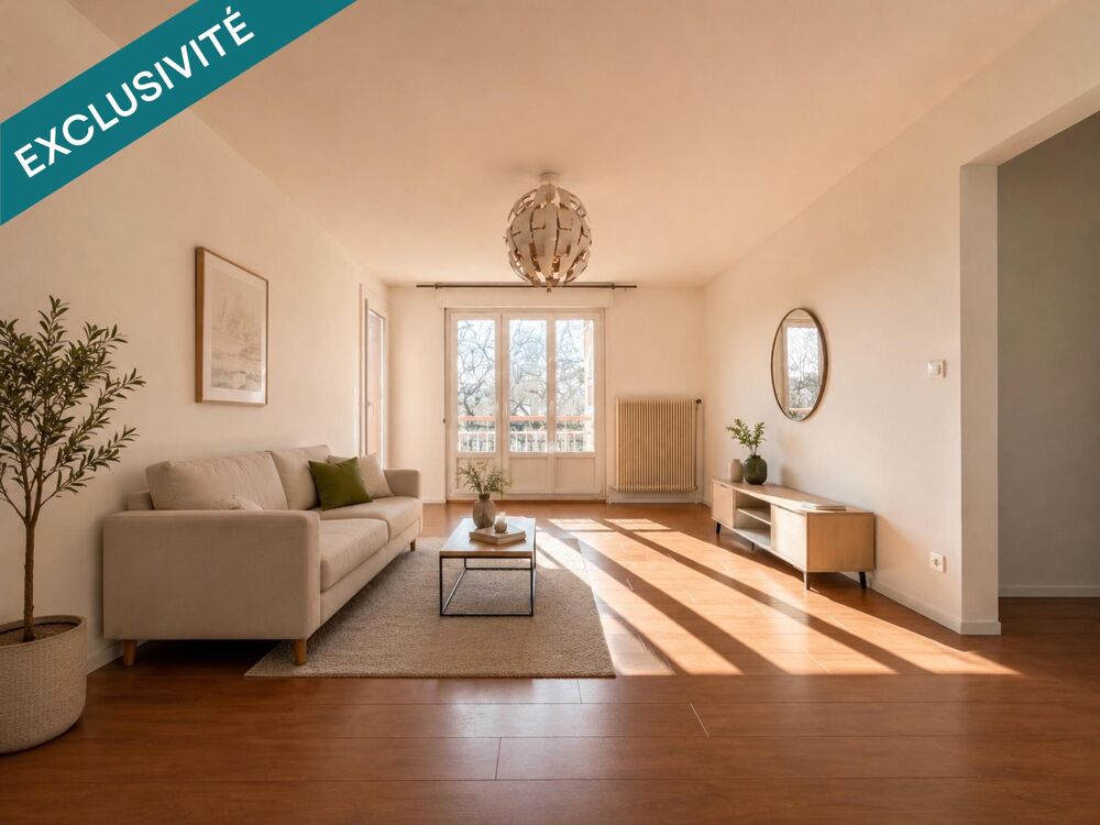 Appartement trois chambres avec deux balcons, un dressing et une cave
