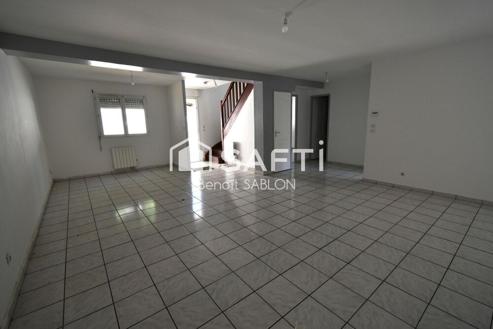 Maison 102m², 4 chambres, jardin, garage, grenier