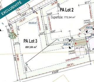  Terrain à vendre 891 m²