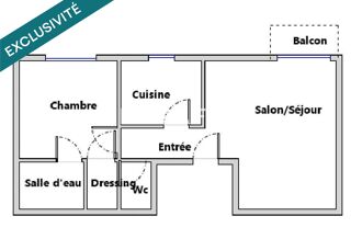  Appartement � vendre 2 pi�ces 55 m�
