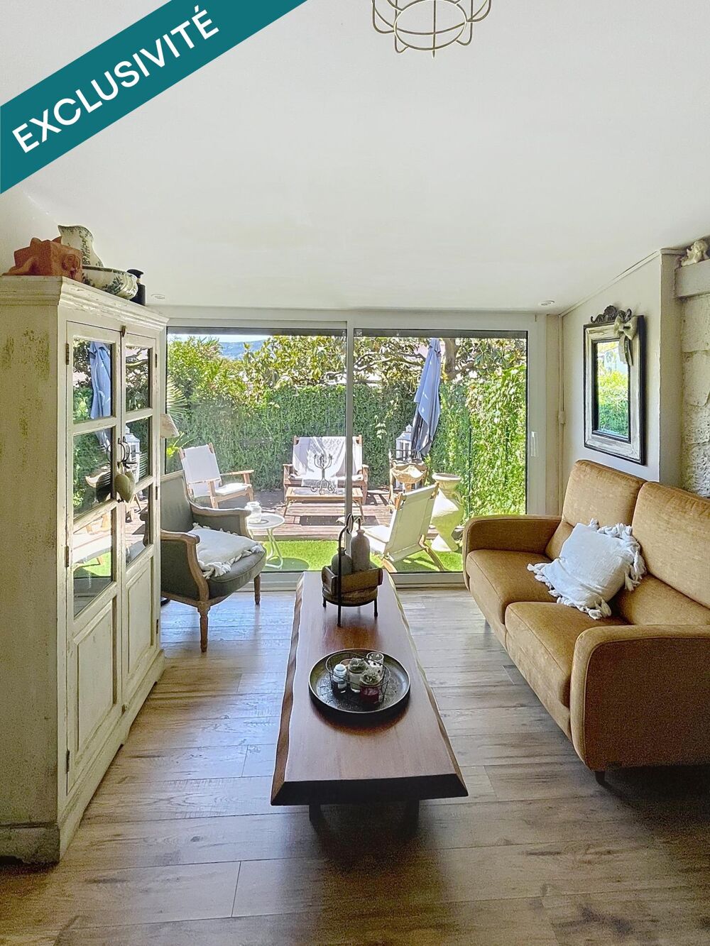 Maison, 52 m² + mezzanine, jardin clos, résidence avec Piscine et Tennis.