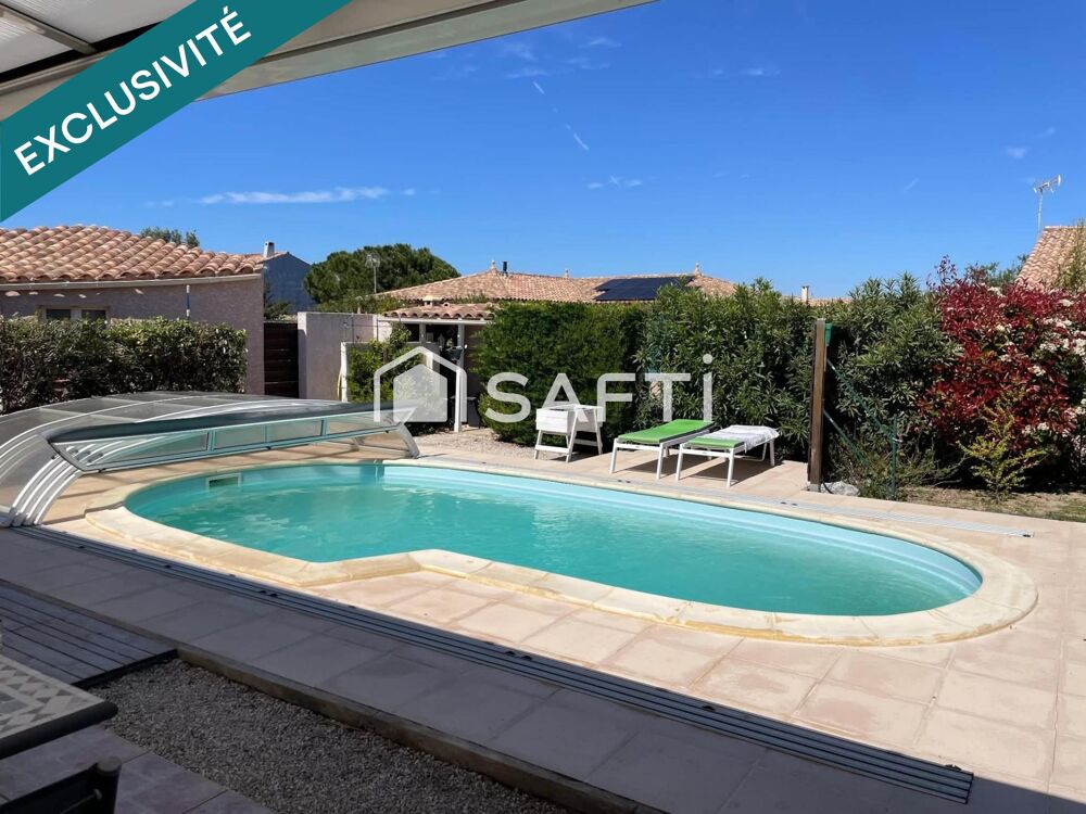 MAISON 4 FACES DE PLAIN-PIED, PISCINE, GARAGE ET ATELIER