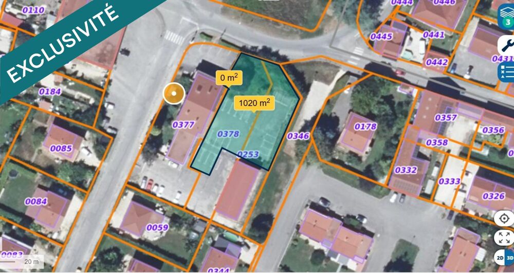 Vente Terrain TULLINS, Terrain constructible de 1000m² Tullins