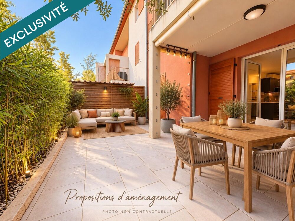 LA FARE-LES-OLIVIERS  T2 CENTRE-VILLE  TERRASSE 30 M²  PARKING PRIVATIF