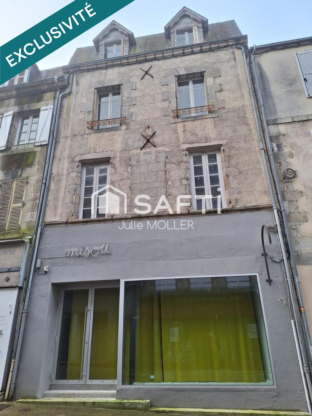 Vente Immeuble Local commercial et duplex dans le centre de Guéret Gueret