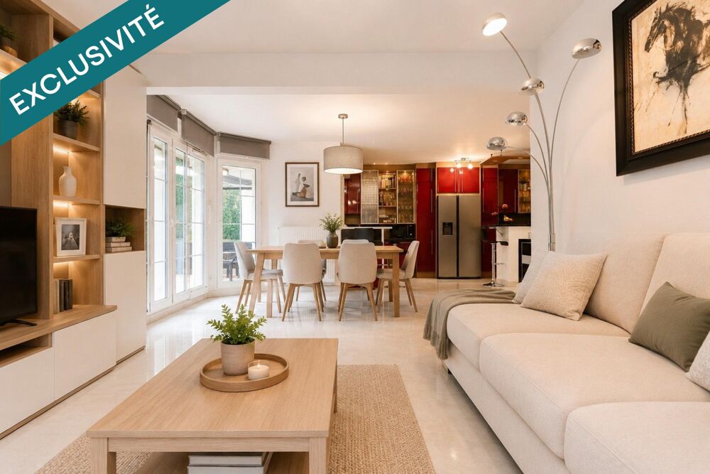 RARE!! Appartement en rez-de-jardin + garages
