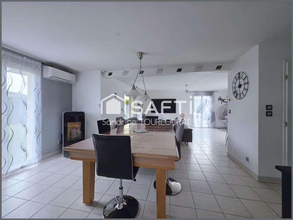 Maison 4 chambres, garage, piscine, jardin