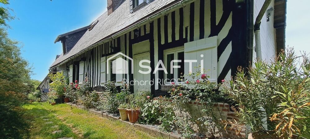 Vente Maison Longère traditionnelle 150m², 3,7Ha, Vue Mer, 7ch Periers-en-auge