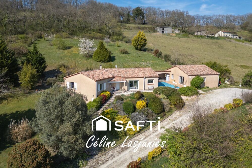 Maison sur les hauteurs, vue dégagée, calme absolu avec dépendance et piscine