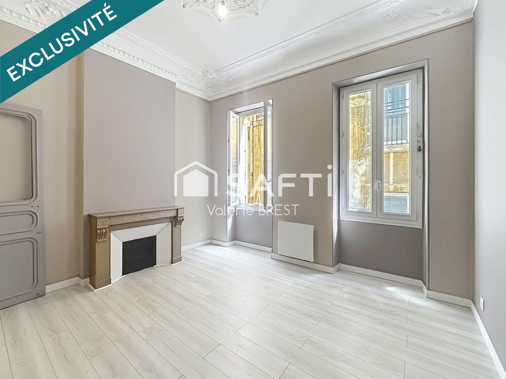 Marseille-2ème-République- Type3 Haussmanien-90m2.