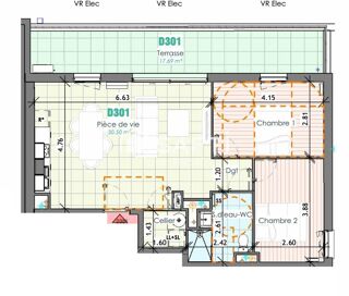  Appartement à vendre 3 pièces 61 m²