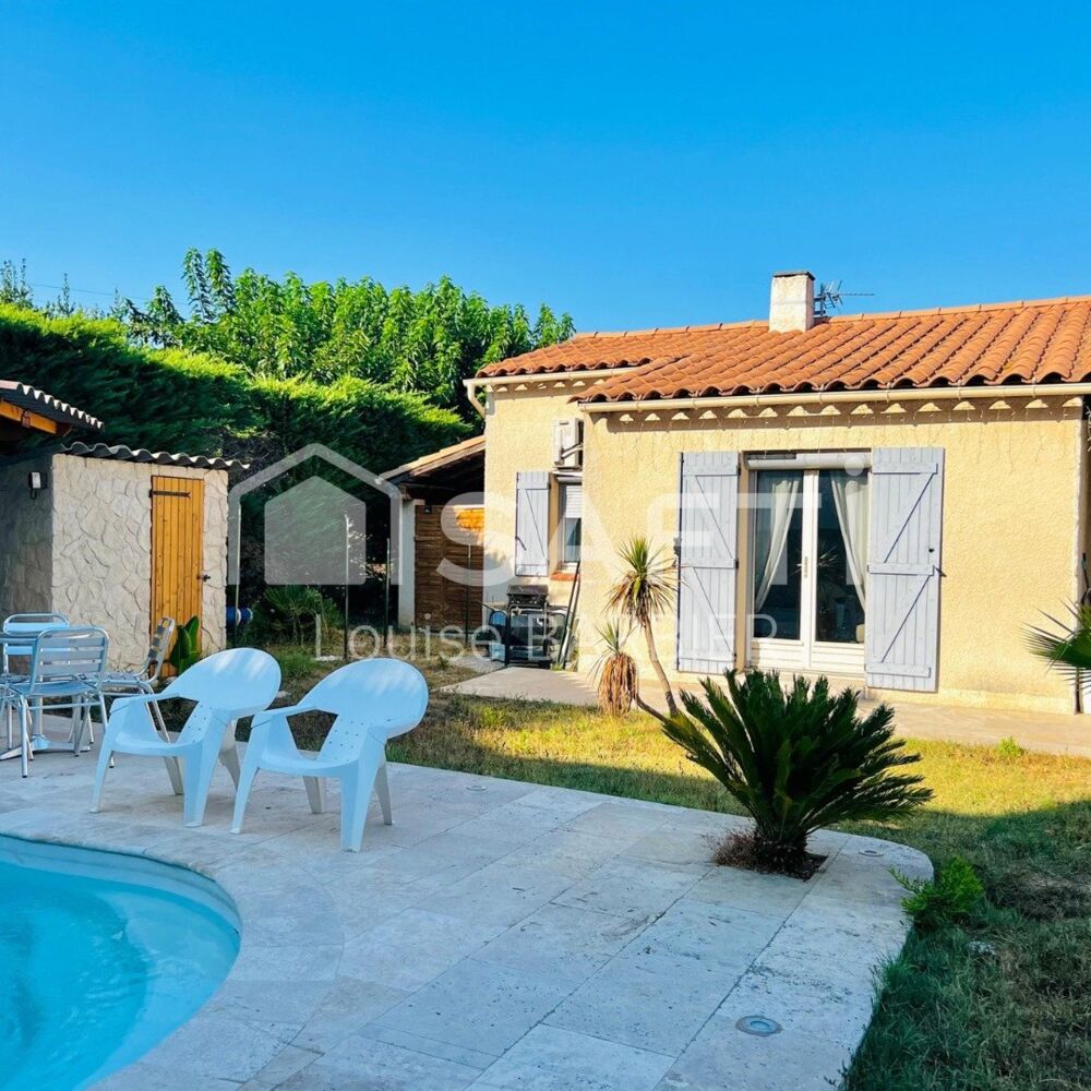 Maison T6 120 m2, jardin, piscine, studio, garage