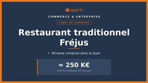 Restaurant Fr&eacute;jus, 25 K€ d'EBE retrait&eacute; 152000 83600 Frejus