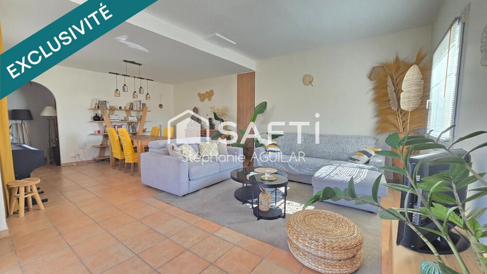 plain pied, 4 chb, 2 sdb,2 WC, garage, piscine