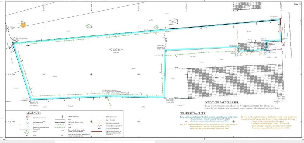 Vente Terrain Terrain constructble de 2122 m² à Maing Maing