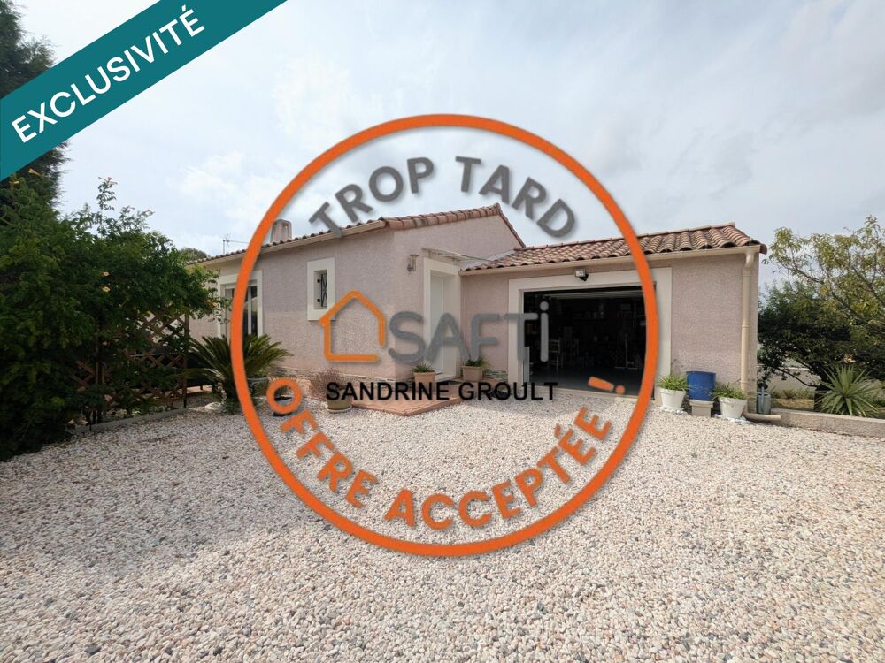 EN EXCLUSIVITÉ- VILLA PLAIN PIED 3 CHAMBRES et GARAGE, SANS VIS à VIS