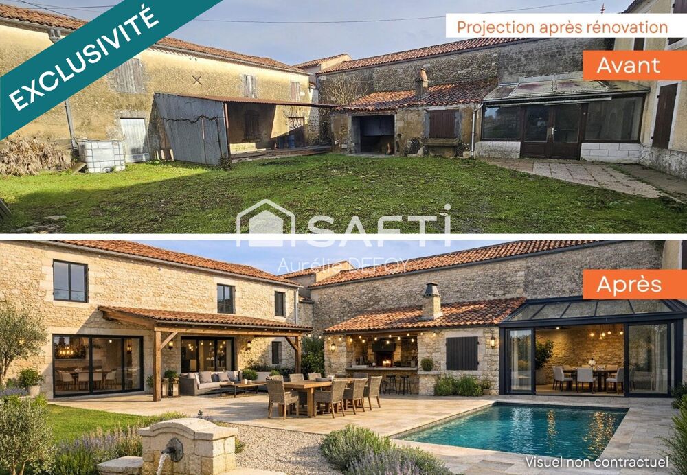Vente Maison Authentique corps de ferme charentais avec fort potentiel Sainte-meme