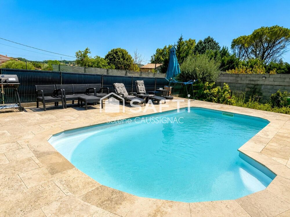 Maison St Privat des vieux, 3 chambres, garage, piscine