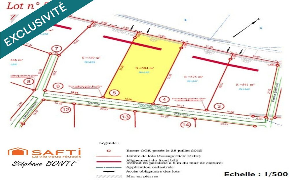 Vente Terrain Terrain de 584 m² viabilisée (lot 5) – Le Puy Le puy-en-velay