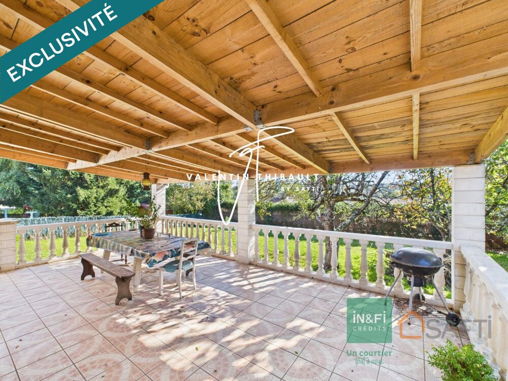 Maison plain-pied 89m² 3 chambres terrasse garage jardin de 1000m²