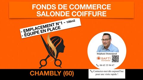 Institut beaut&eacute; 100 m&sup2; – Rentable – &Eacute;quipe en place – Parking 220000 60230 Chambly