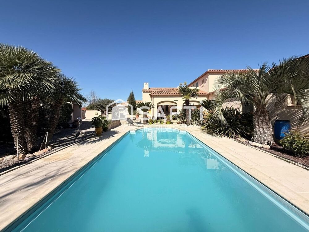 CABESTANY, SUPERBE VILLA T6, 4 FACES, PISCINE, GARAGE