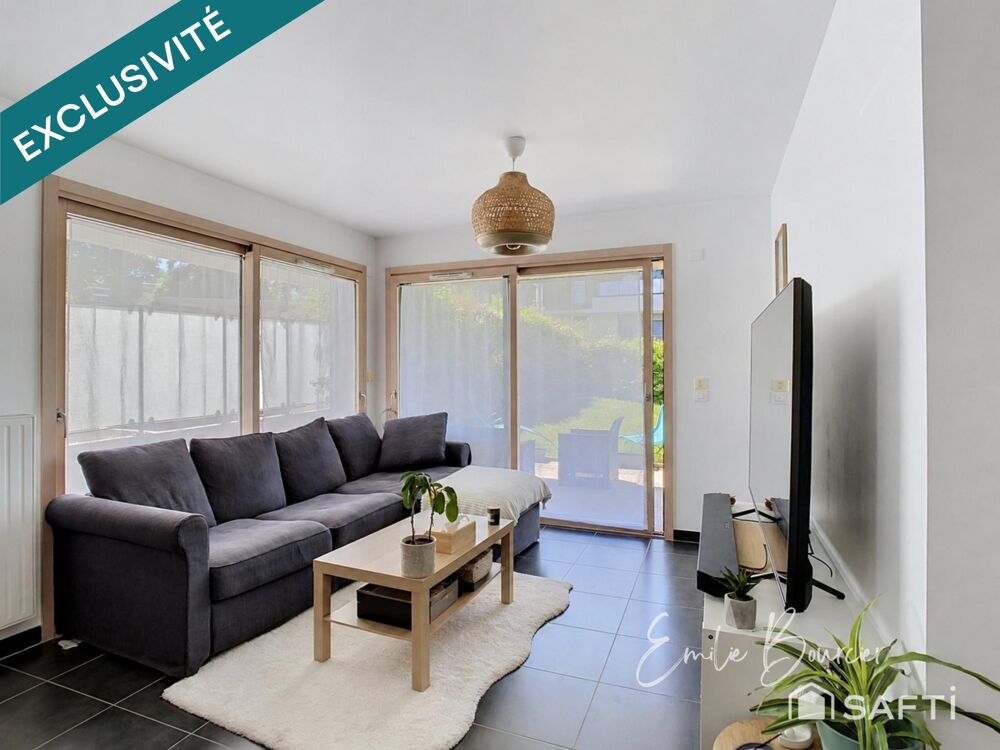 3 pièces, jardin privatif, terrasse, garage et cave