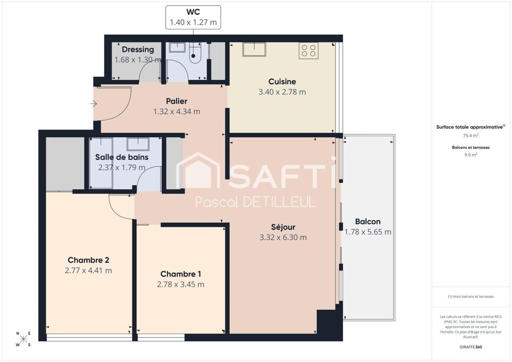 Vente Appartement GARCHES - Les Bures appartement 3 pièces 75m2 - Centre-Ville à 5 minutes Garches